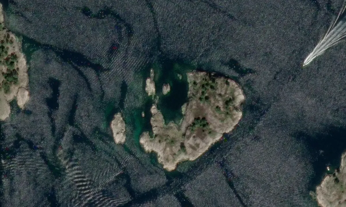 Satelite image of Slangeholmen