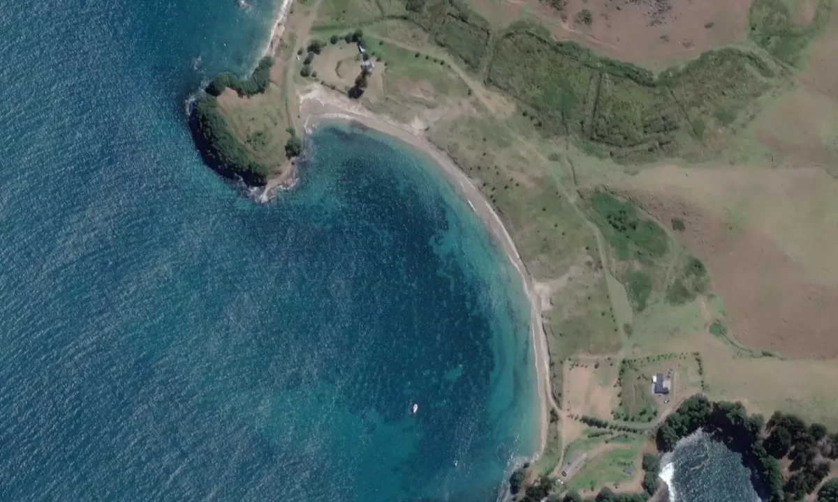 Flyfoto av Slipper Island