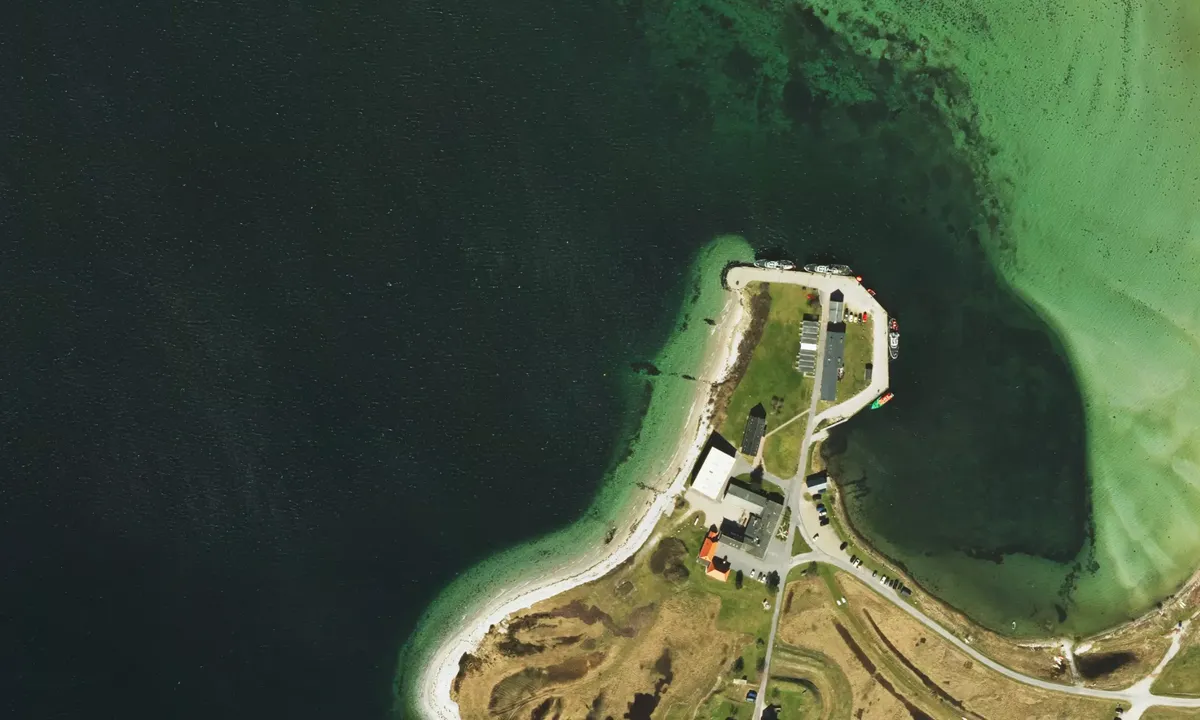 Flyfoto av Slipshavn Røde Lade bouy
