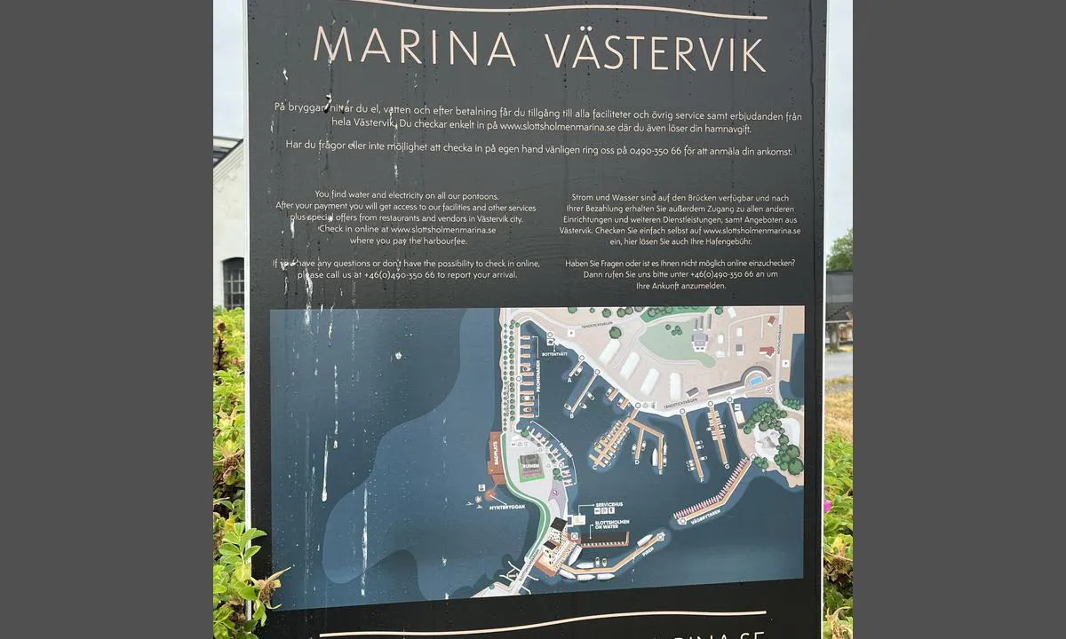 Slottholmen Marina Västervik: Oversikt over havna