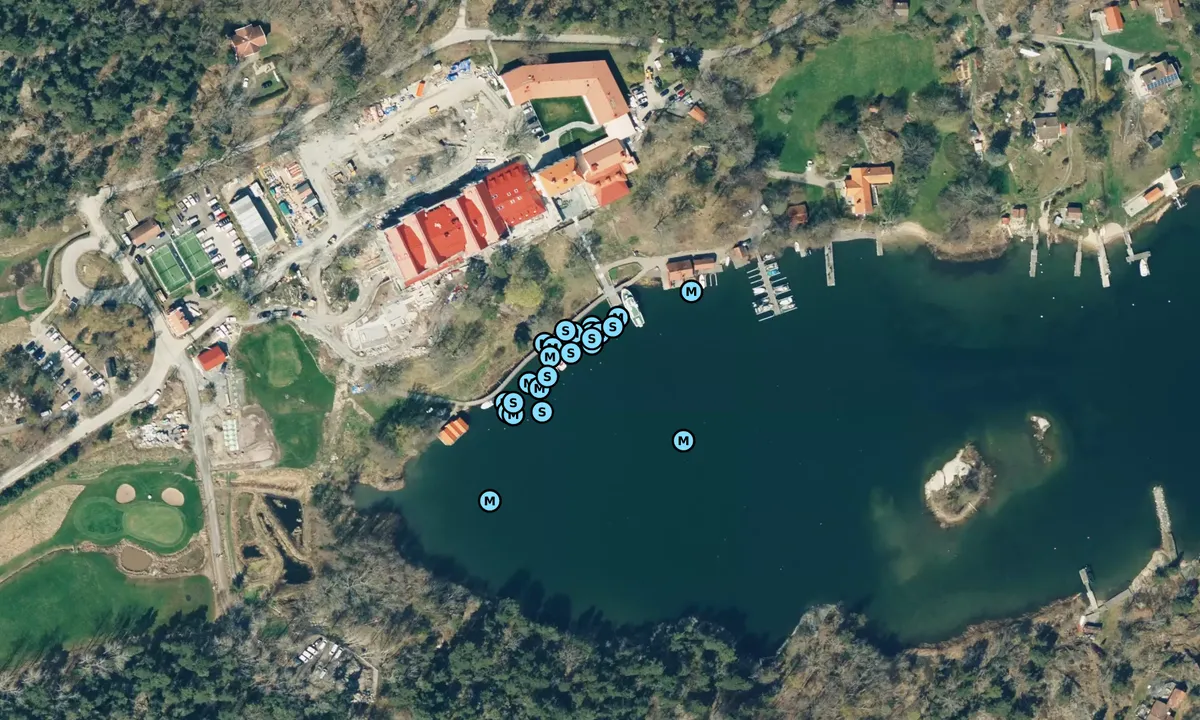 Satelite image of Smådalarö Gård Gästhamn