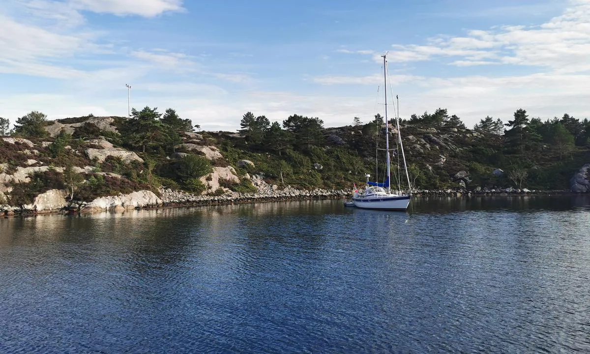 Smedaholmen Nord: {"base": "no", "no": "Han l\u00e5 m bauganker ute og line i land mot \u00f8st. Det var meldt \u00f8stavind, s\u00e5 sikkert klok ankring.", "se": "Han l\u00e5g med boganker ute och lina i land mot \u00f6st. Det var rapporterat ostvind, s\u00e5 s\u00e4kert klok ankring.", "en": "He was lying with a bow anchor out and a line ashore to the east. Easterly wind was forecast, so certainly a wise anchoring.", "da": "Han l\u00e5 med bovanker ude og line til land mod \u00f8st. Der var meldt \u00f8stenvind, s\u00e5 sikkert klog ankring."}