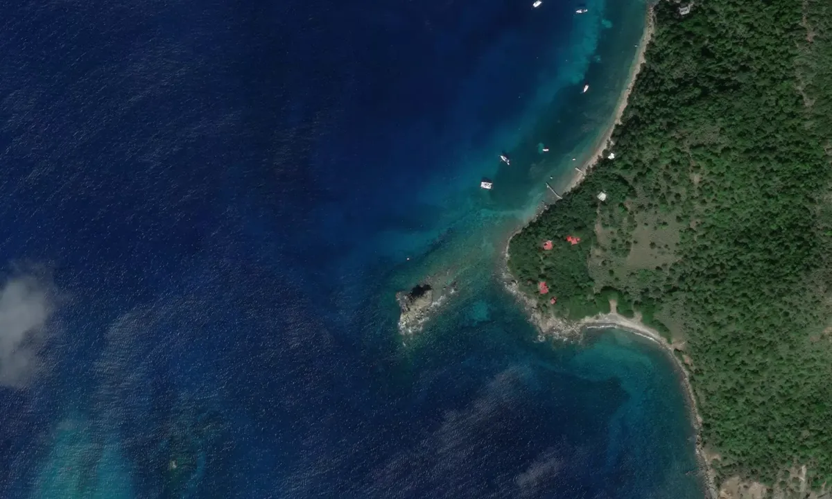 Flyfoto av snorkelling spot