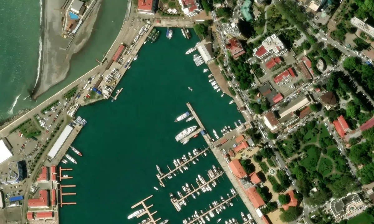 Satelite image of Sochi Yacht Harbor