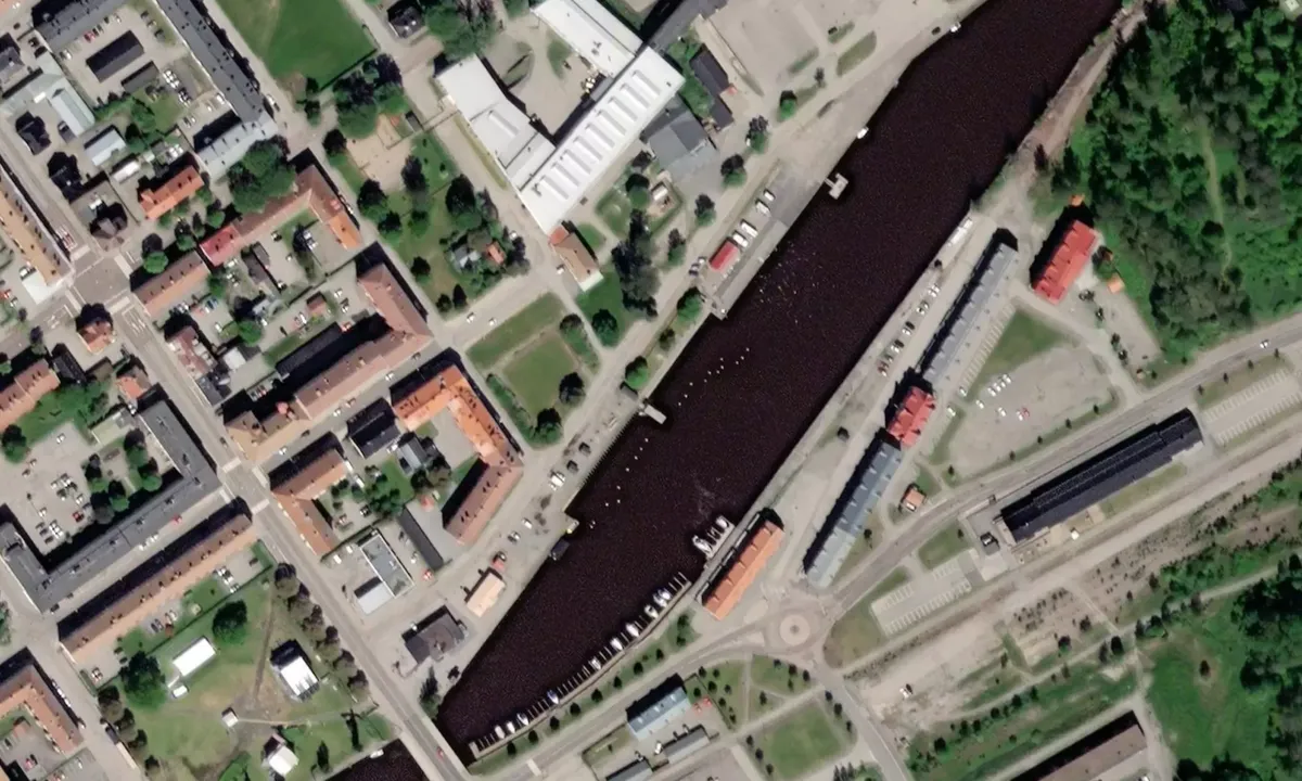 Flyfoto av Söderhamn