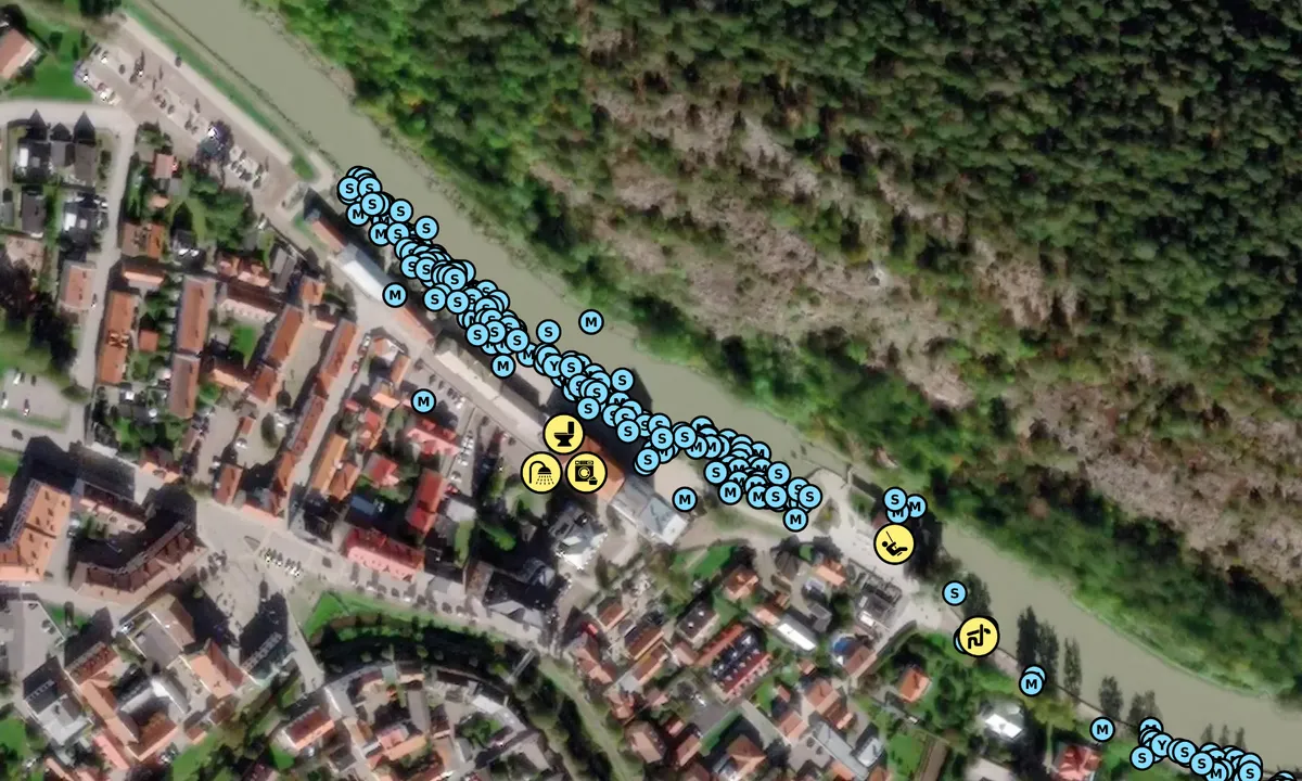 Satelite image of Söderköping - Kanalhamnen