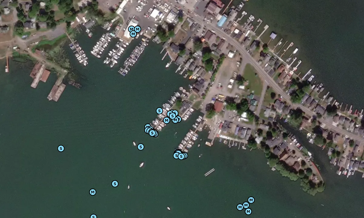 Satelite image of Sodus Bay Yacht Club