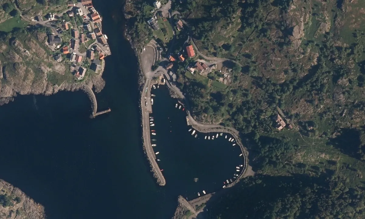 Flyfoto av Sogndalsstrand