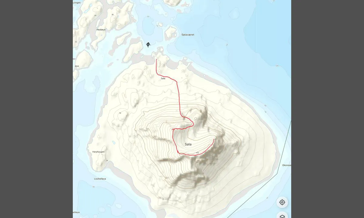 Søla: {"base": "no", "no": "Grei g\u00e5tur opp til toppen p\u00e5 432m. Skal ikke klage p\u00e5 utsikten derfra.", "se": "Ganska l\u00e4tt promenad upp till toppen p\u00e5 432m. Man ska inte klaga p\u00e5 utsikten d\u00e4rifr\u00e5n.", "en": "Easy walk up to the summit at 432m. Not to complain about the view from there.", "da": "Fin g\u00e5tur op til toppen p\u00e5 432m. Der vil du ikke kunne klage over udsigten."}