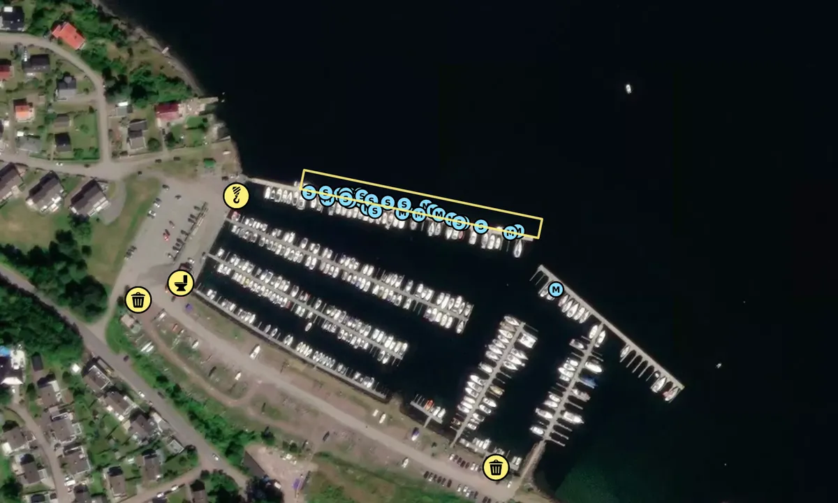 Satelite image of Solviken Båtforening