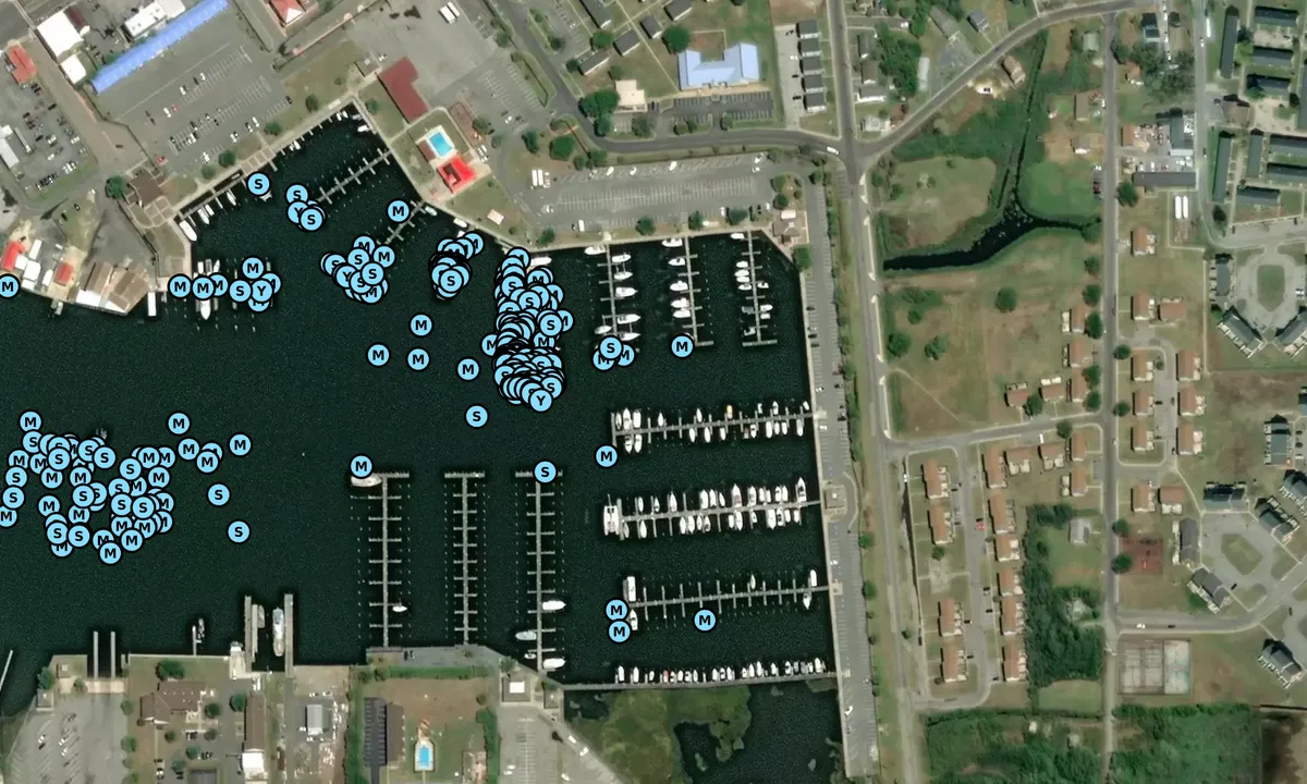 Satelite image of Somers Cove Marina - Crisfield