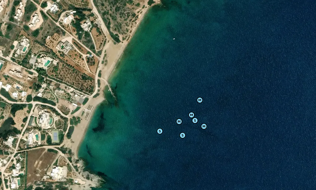 Satelite image of Soros Beach