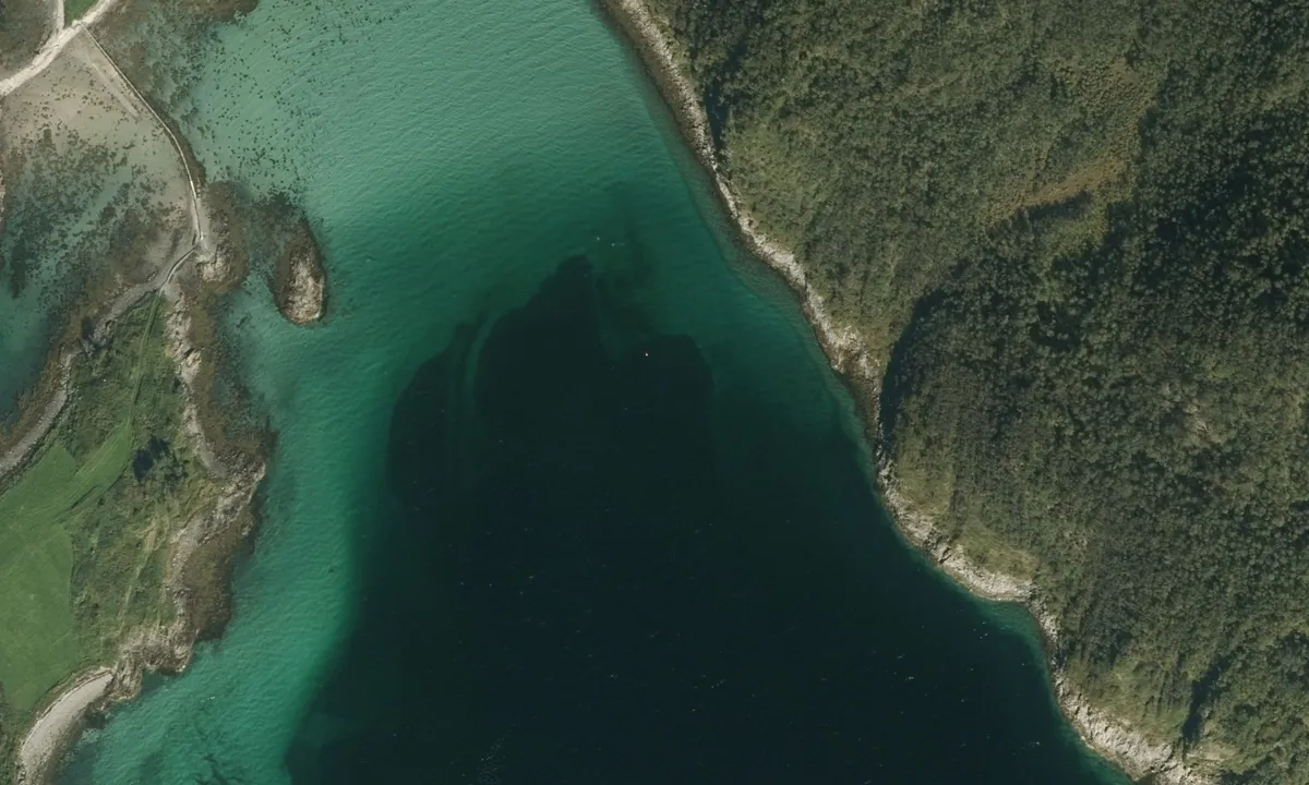 Flyfoto av Sørvest av Rogla Harstad