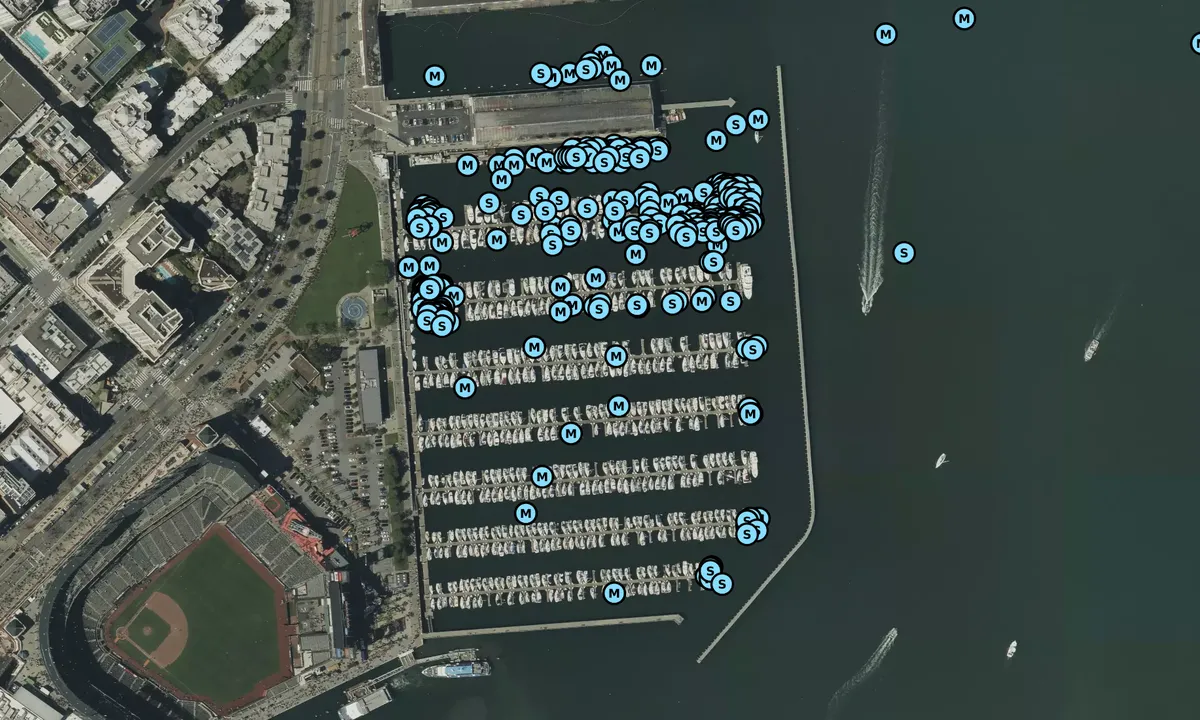 Satelite image of South Beach Harbor