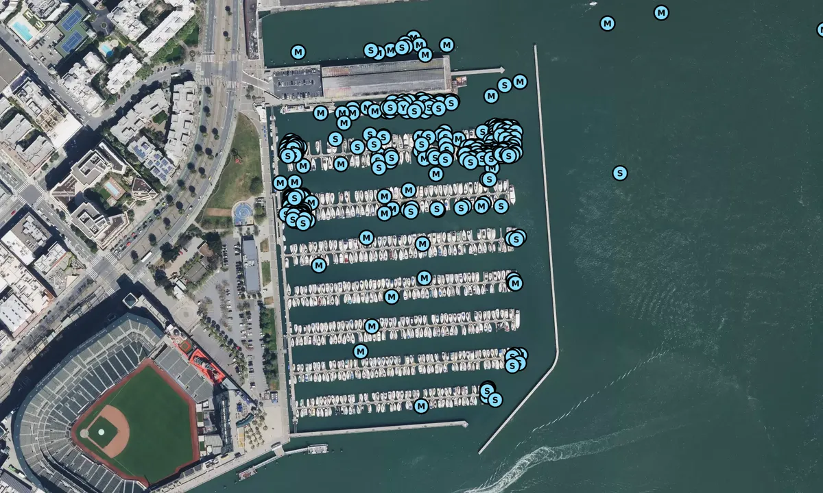 Satelite image of South Beach Harbor