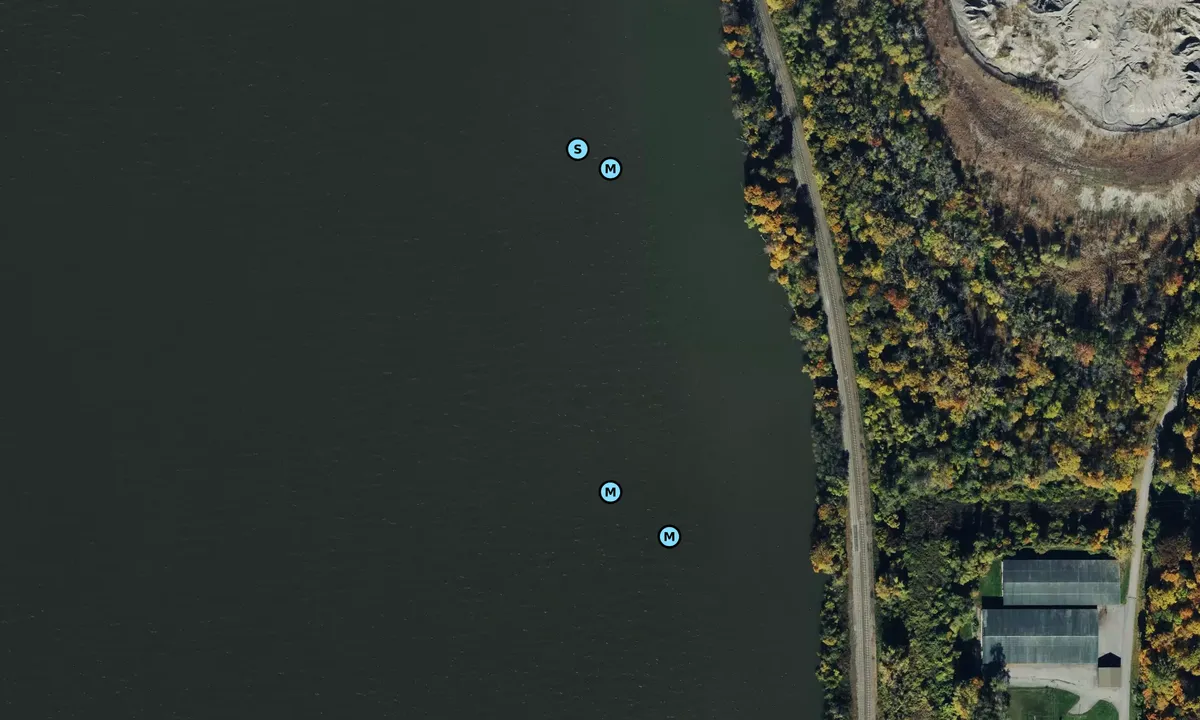 Satelite image of South of Clinton Point