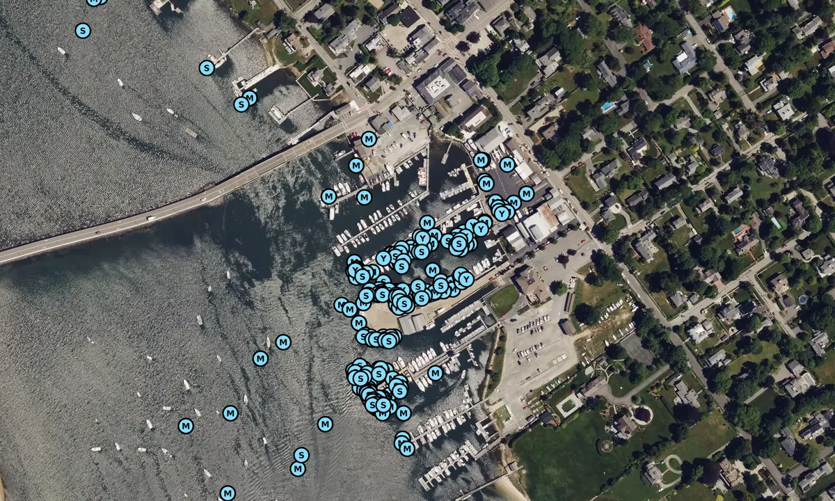 Satelite image of South Wharf Yacht Yard