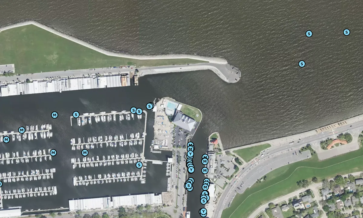 Satelite image of Southern Yacht Club