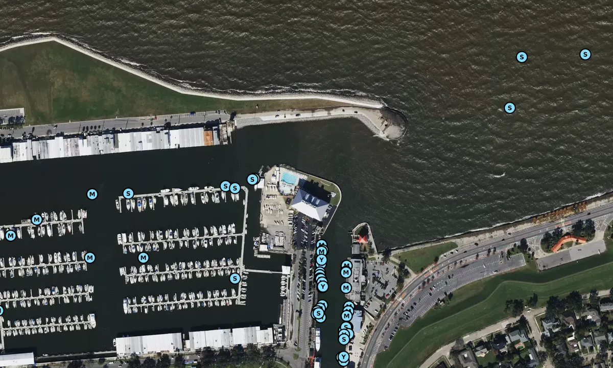 Satelite image of Southern Yacht Club