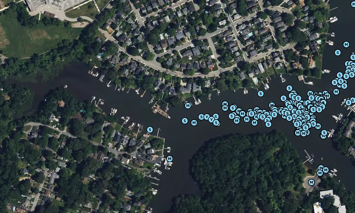Satelite image of Spa Creek end