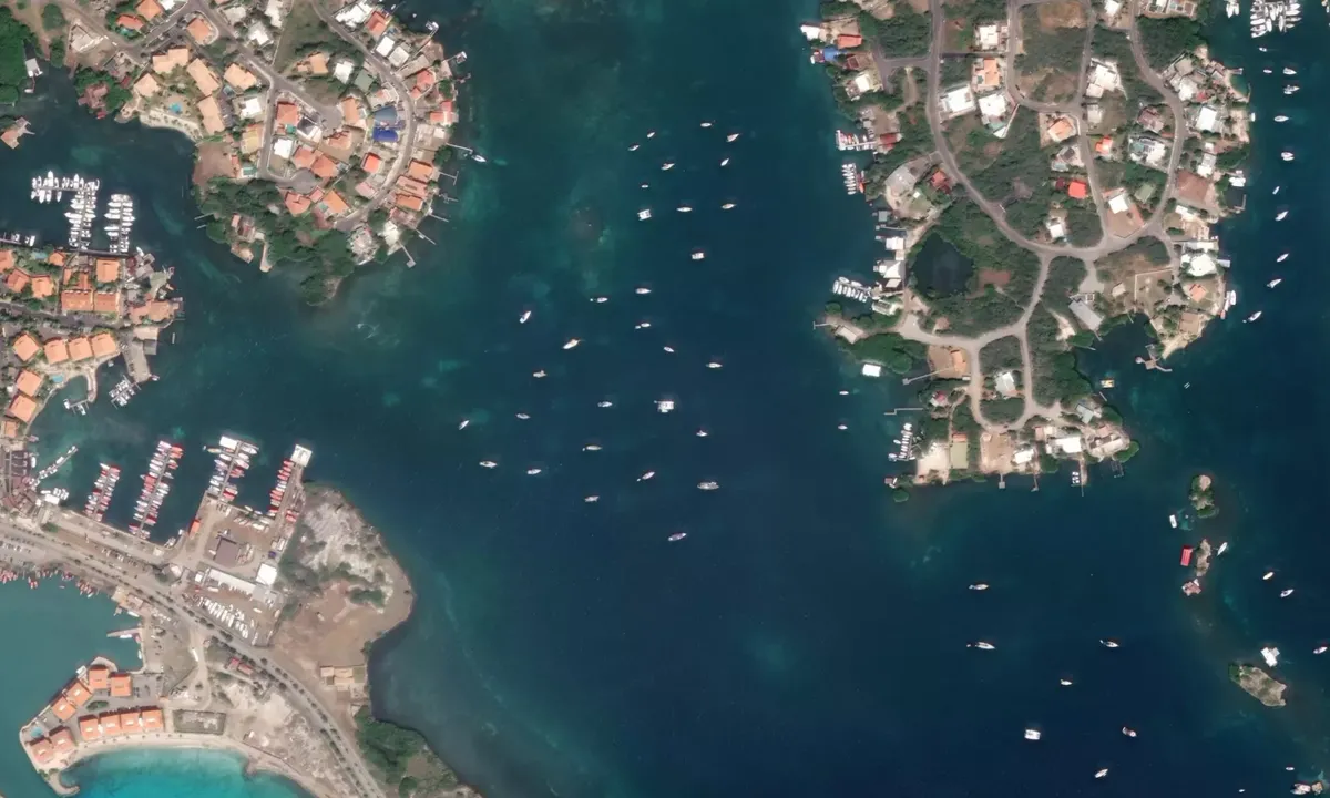 Flyfoto av Spanish Waters