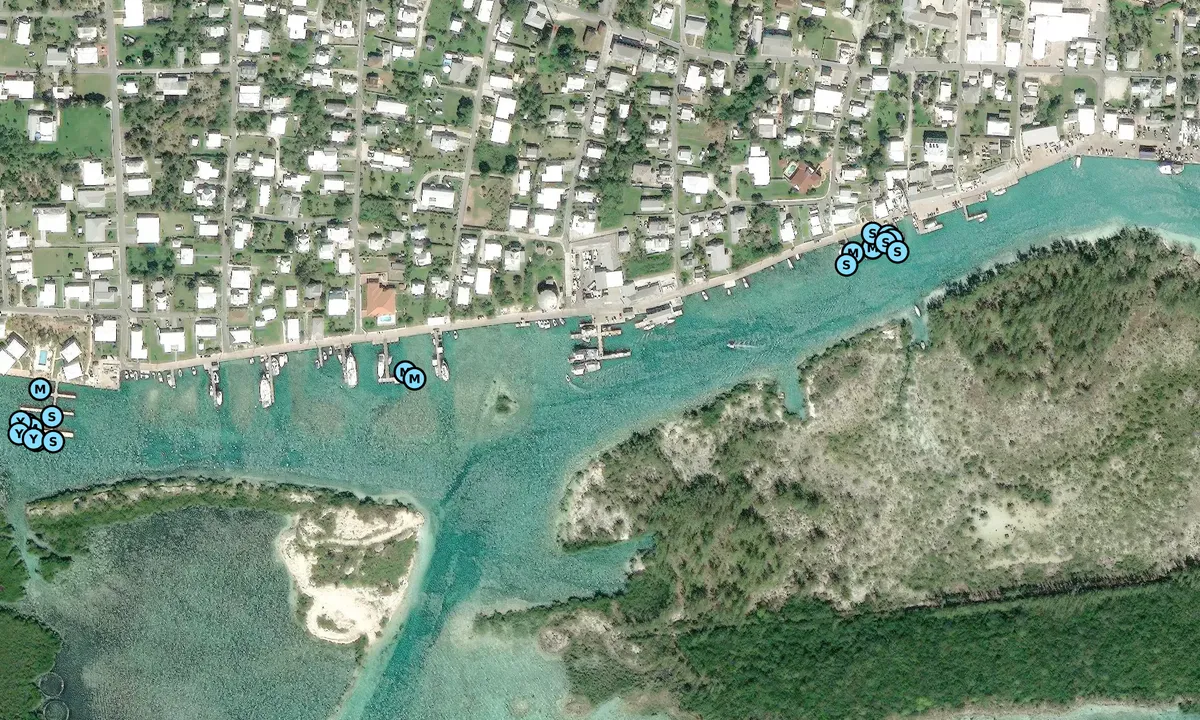 Satelite image of Spanish Wells Marine and Hardware