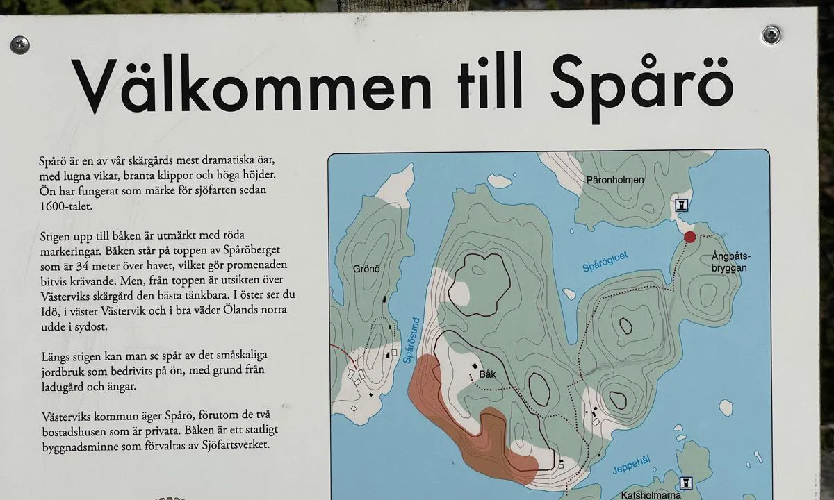 Spårö: Trail map