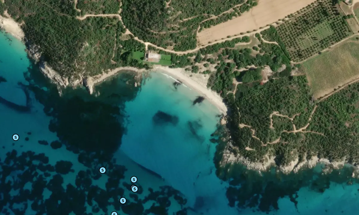 Satelite image of Spiaggia Cuccureddus