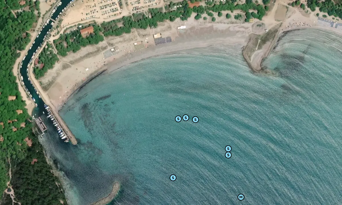 Satelite image of Spiaggia di Porto Pino
