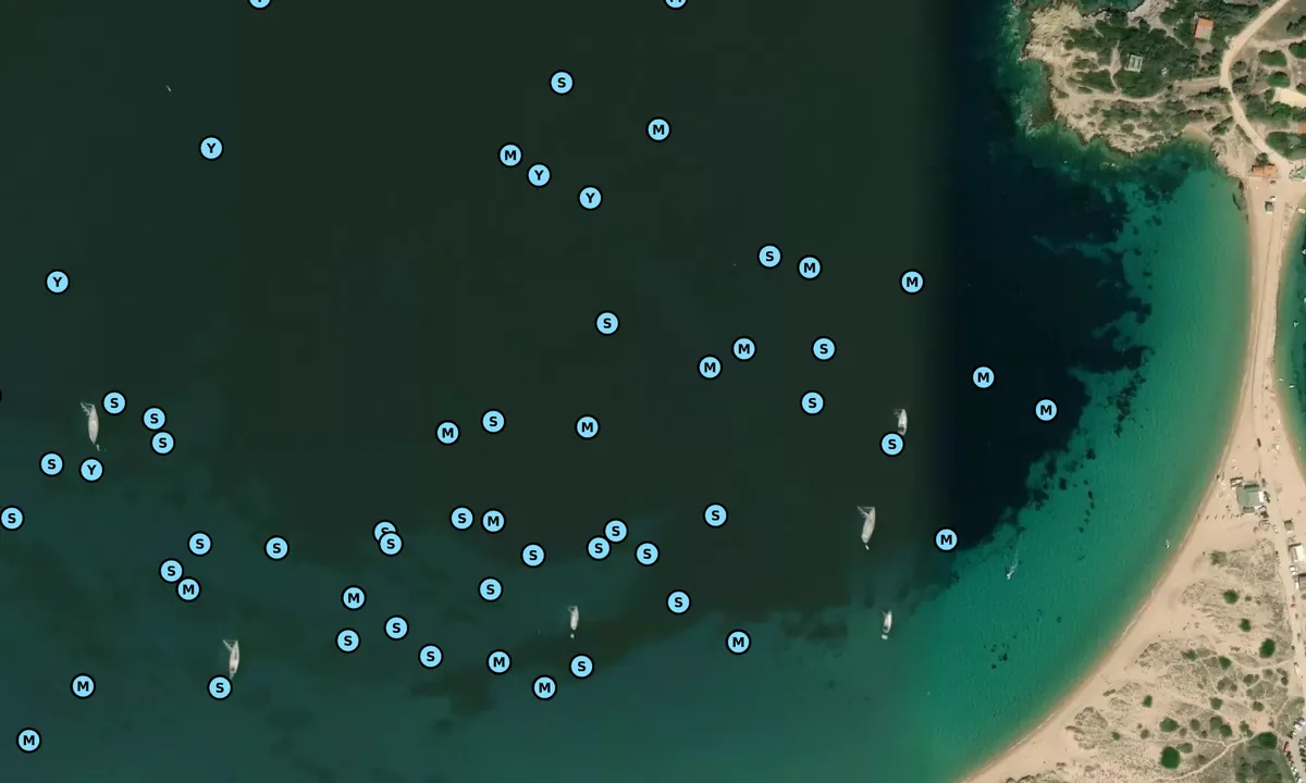 Satelite image of Spiaggia Isola dei Gabbiani
