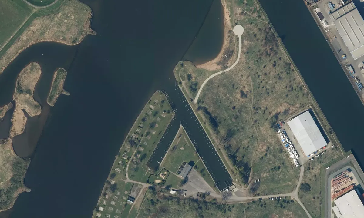 Flyfoto av Sporthafen Hemelingen