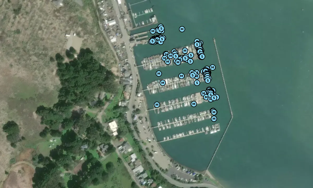 Satelite image of Spud Point Marina