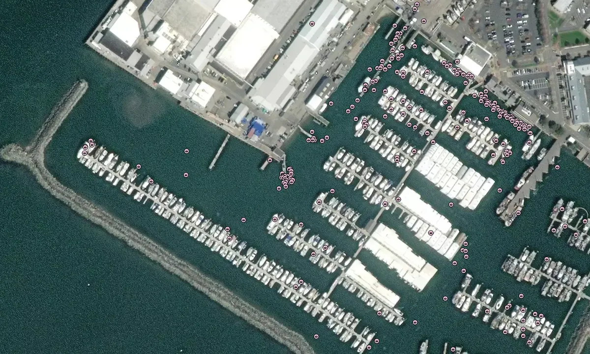 Flyfoto av Squalicum Harbor West