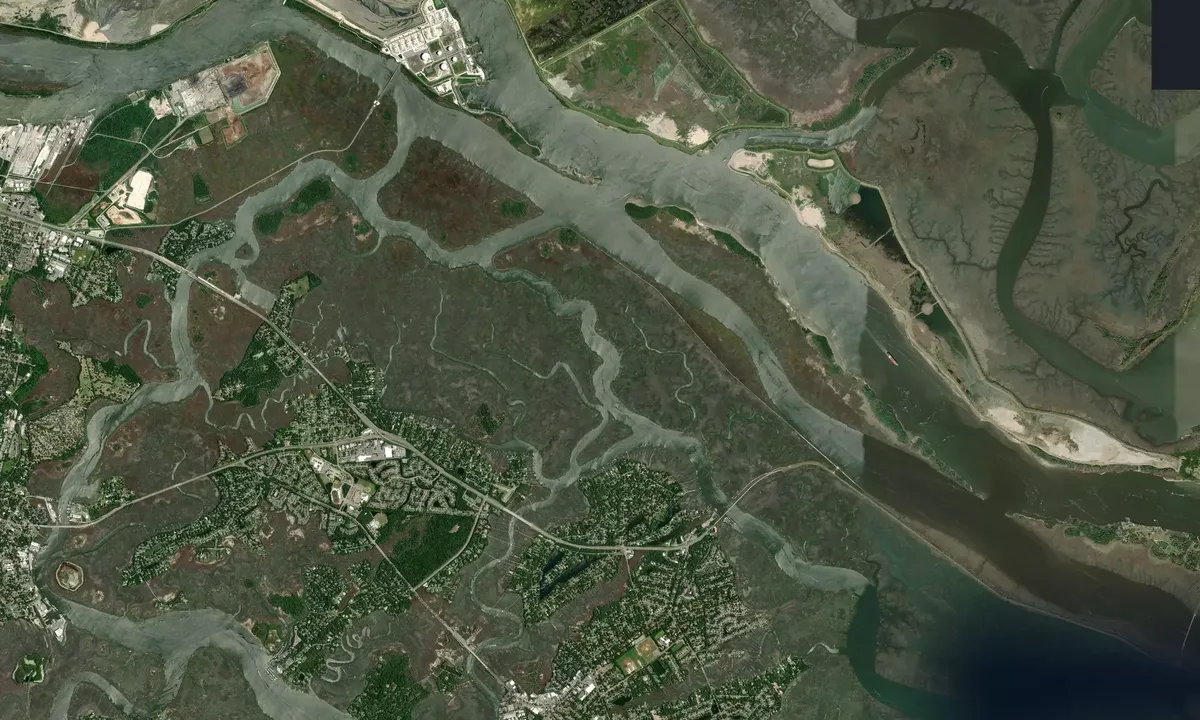 Flyfoto av St Augustine Creek