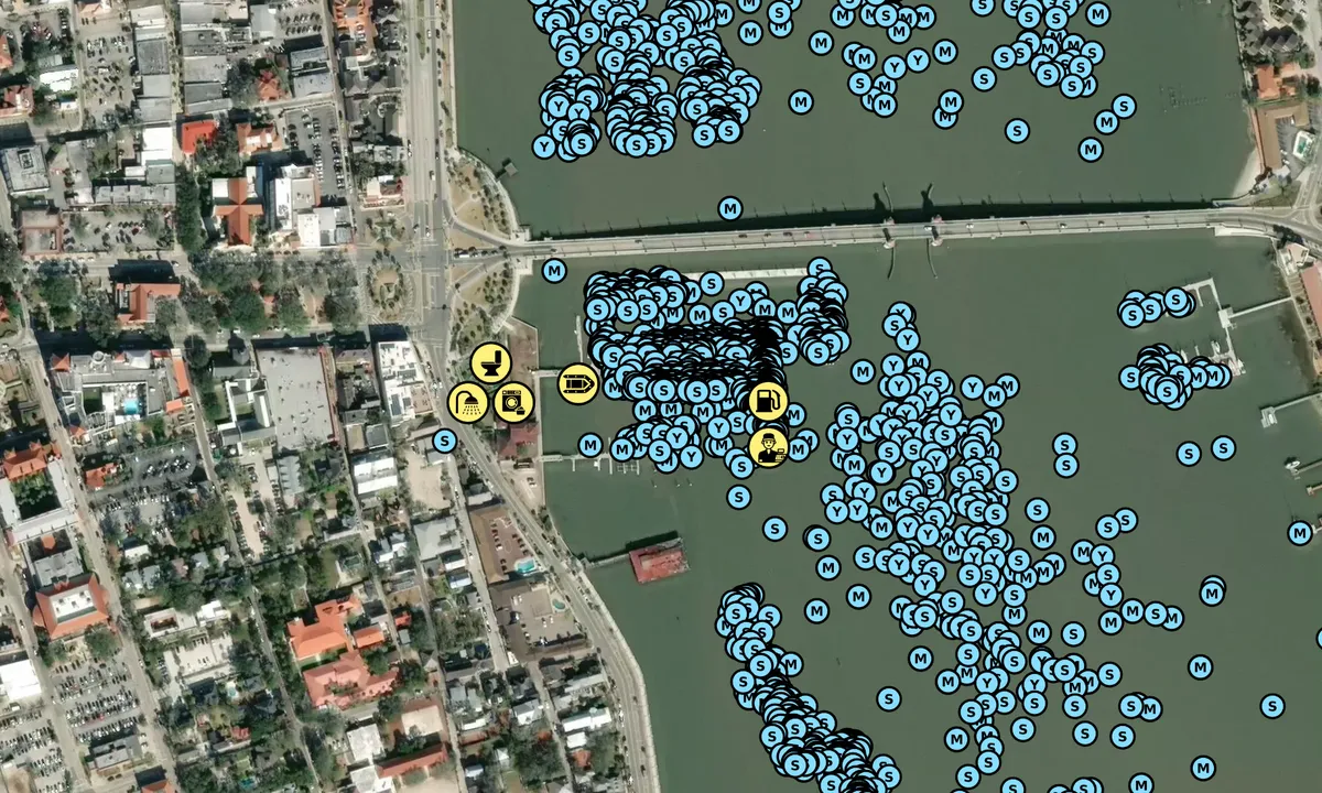 Satelite image of St Augustine Municipal Marina - St. Johns