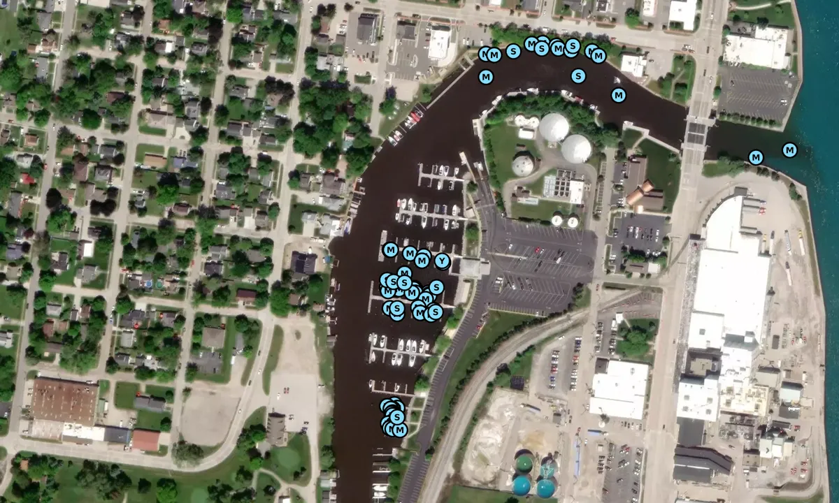 Satelite image of St Clair - Charles F. Moore Harbor