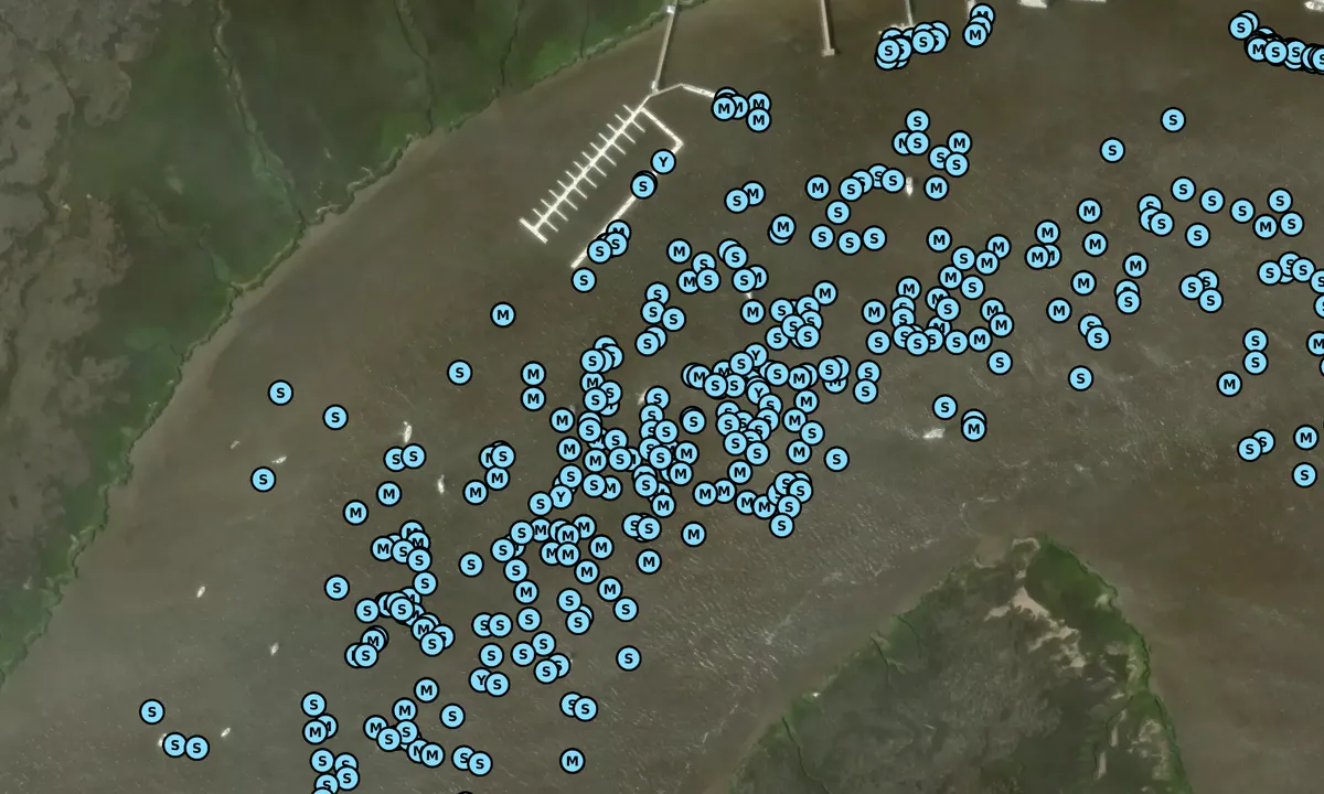 Satelite image of St Marys