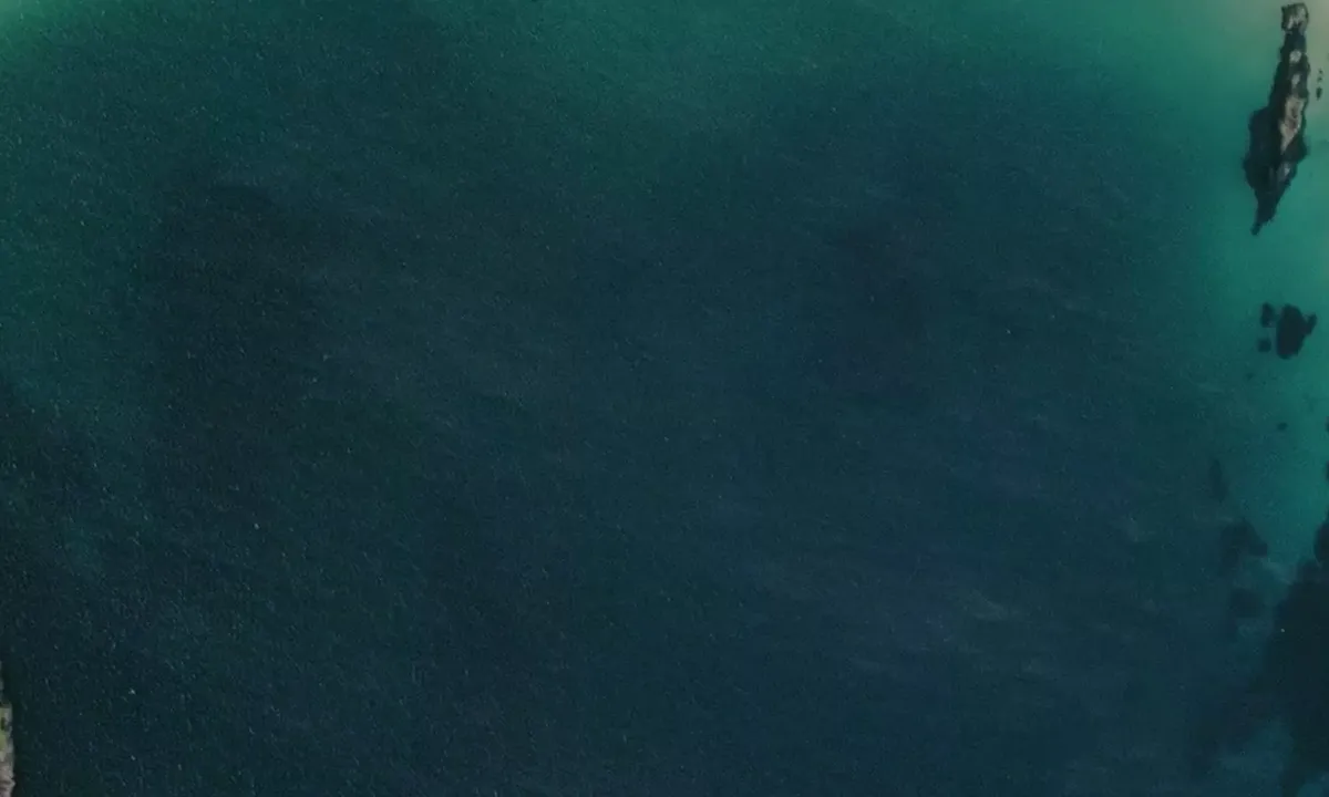 Satelite image of St. Ninians Bay - Shetland