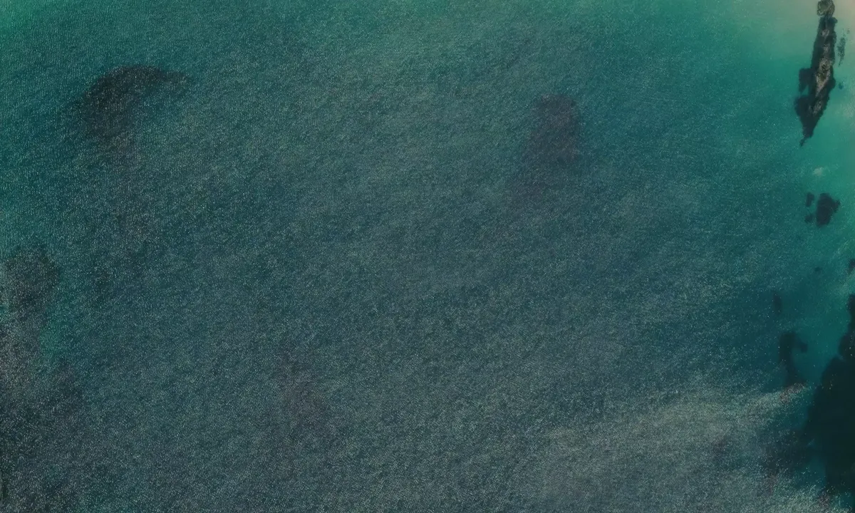 Satelite image of St. Ninians Bay - Shetland