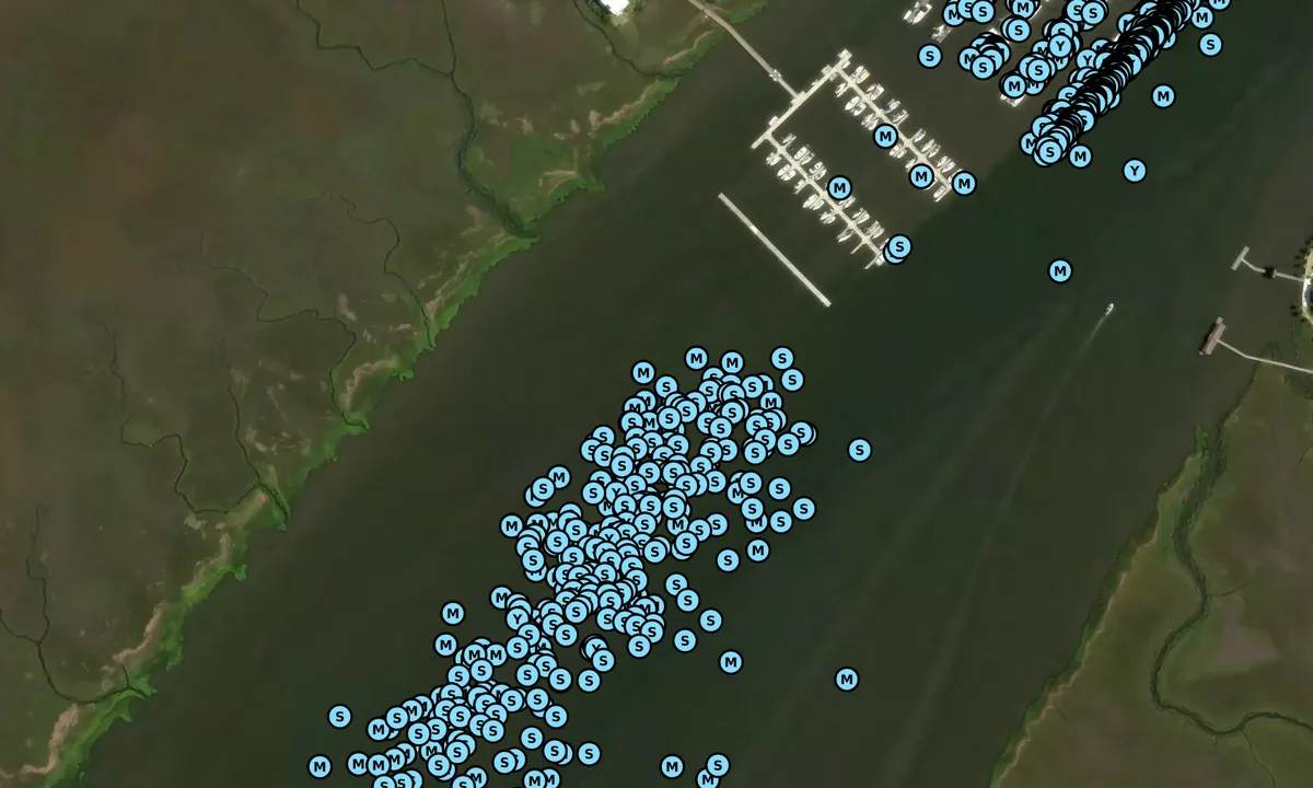 Satelite image of St Simons Sound