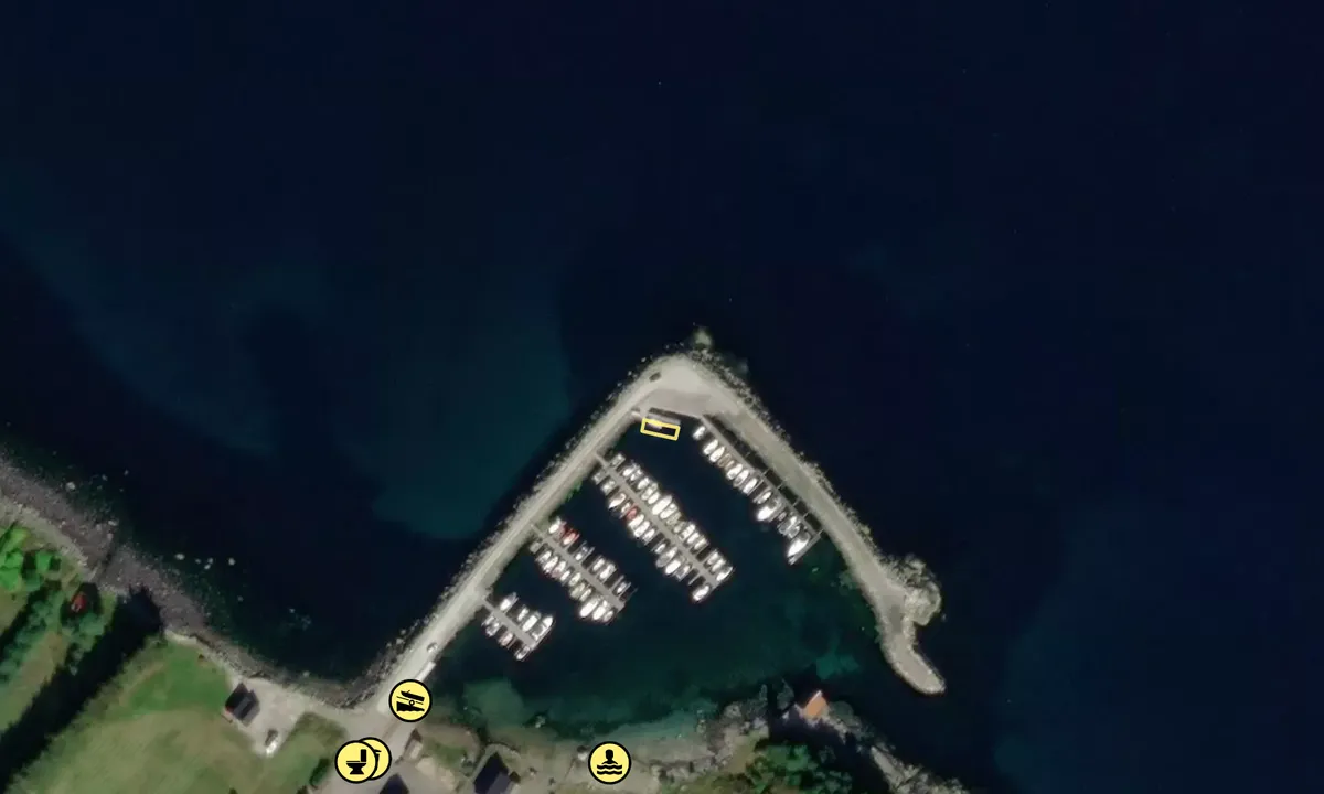 Satelite image of Stadtlandet gjestebrygge