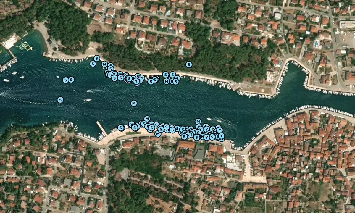 Satelite image of Stari Grad City Harbour