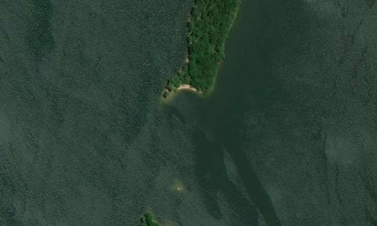 Satelite image of State Line Island