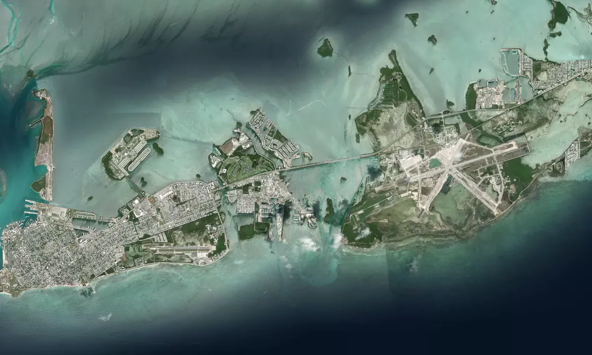 Flyfoto av Stock Island