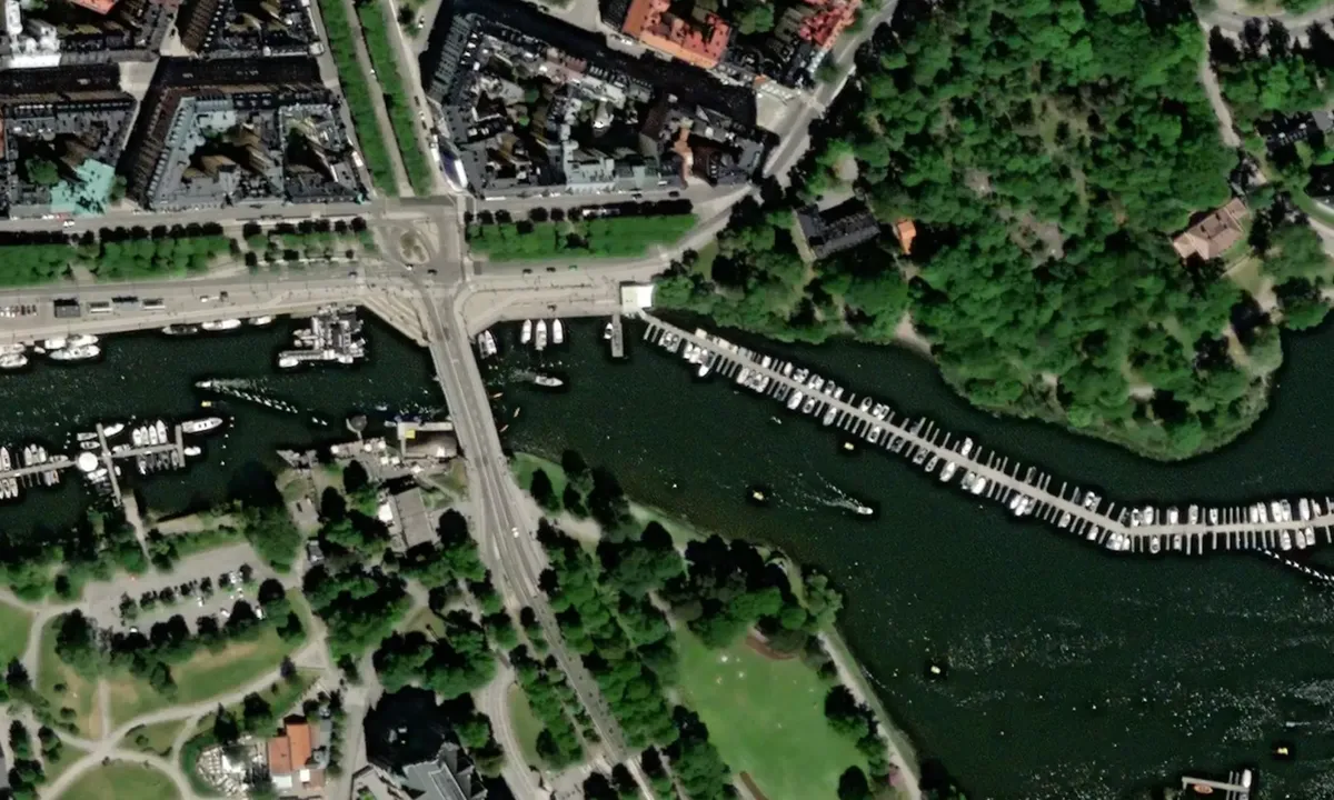 Flyfoto av Stockholm - Djurgårdshamnen