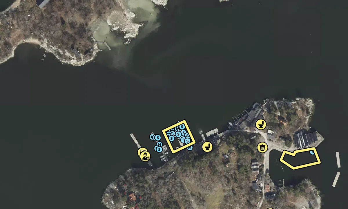 Satelite image of Stockholm - Fjäderholmarna