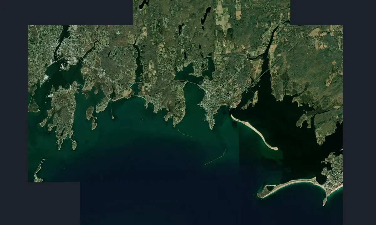 Flyfoto av Stonington Harbor