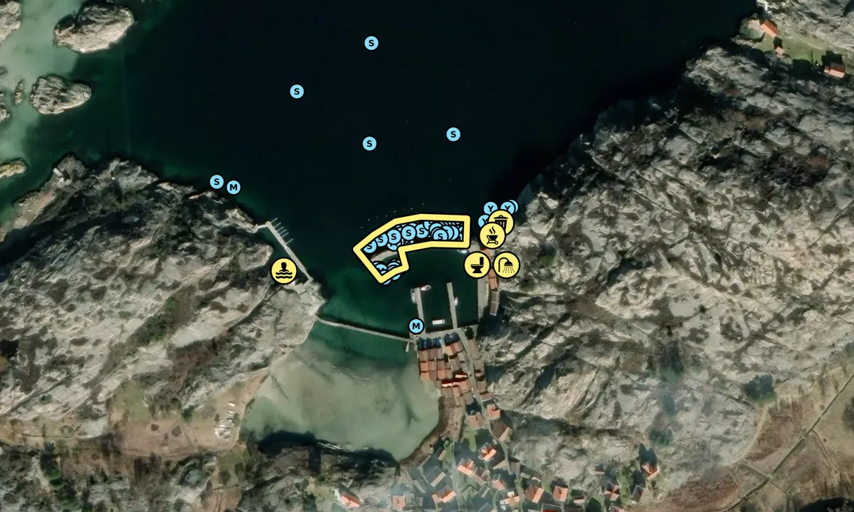 Satelite image of Stora Kornös Gästhamn