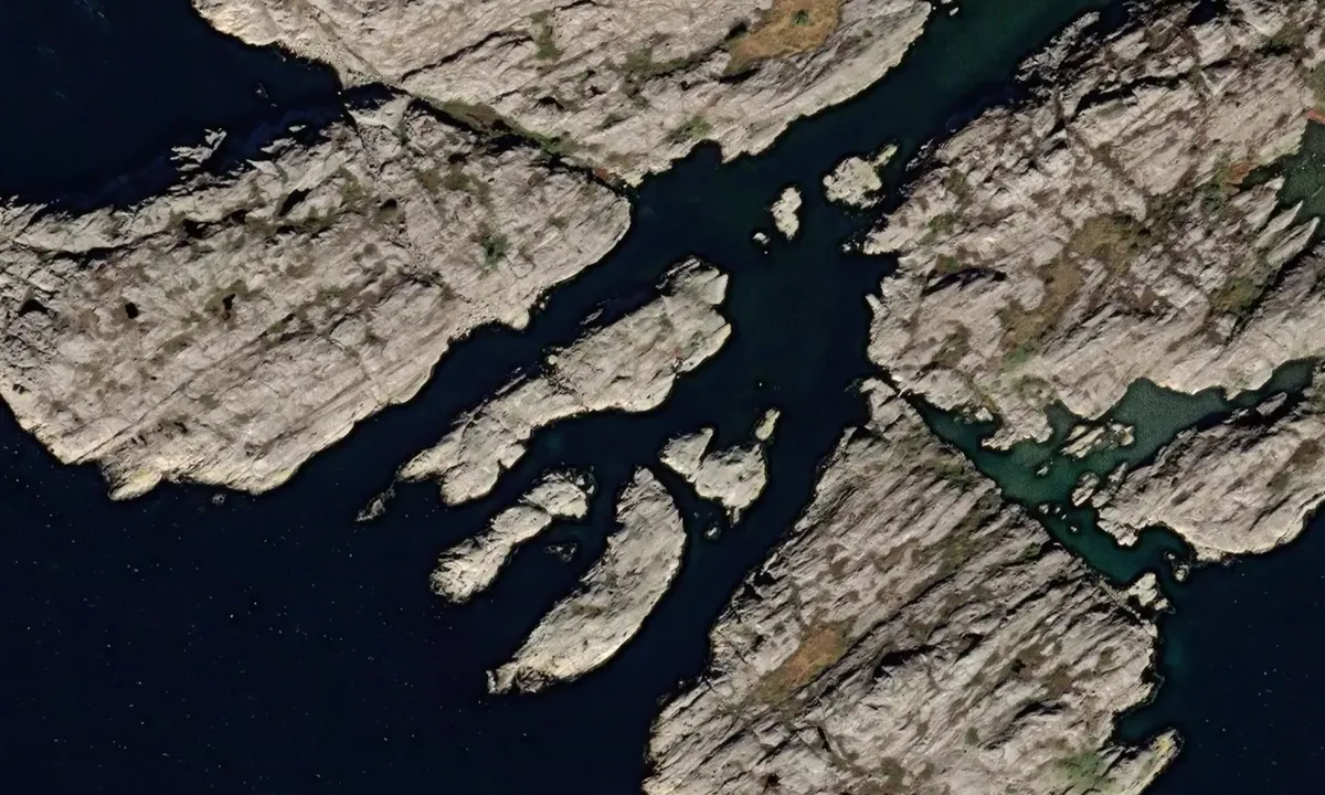 Flyfoto av Stora Vrångsholmen