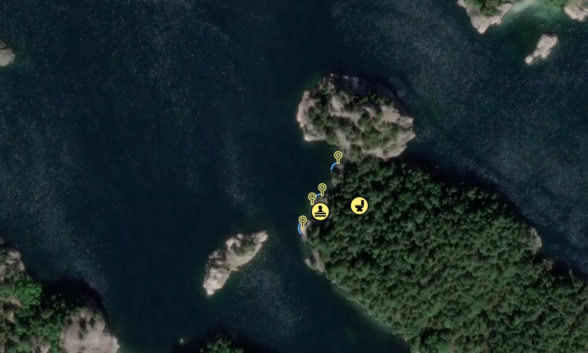 Satelite image of Store Vedderstøholmen. 